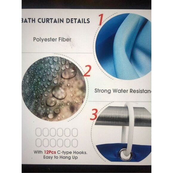 Halloween spooky Shower Curtain NWT - Picture 3 of 3